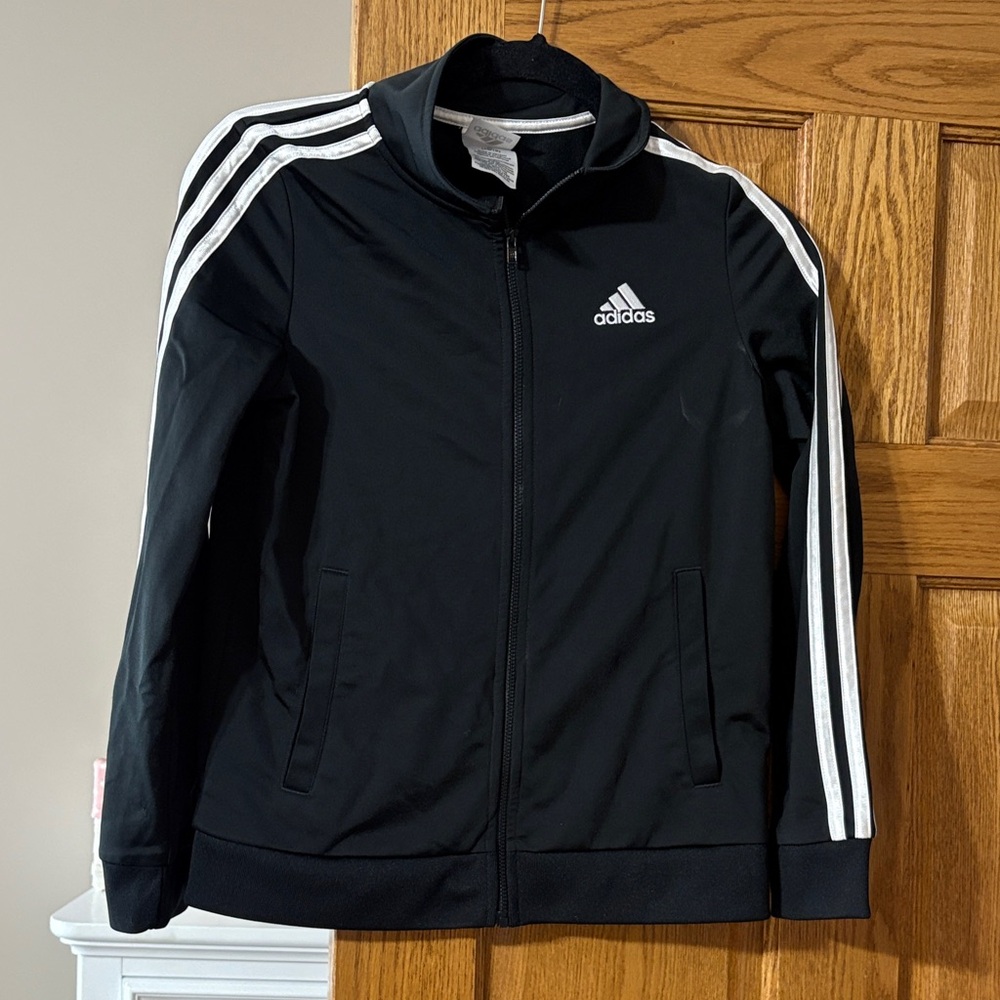 Adidas Kids Black and White Track Jacket